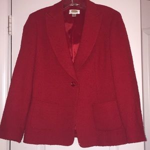 Talbots Textured Red Blazer